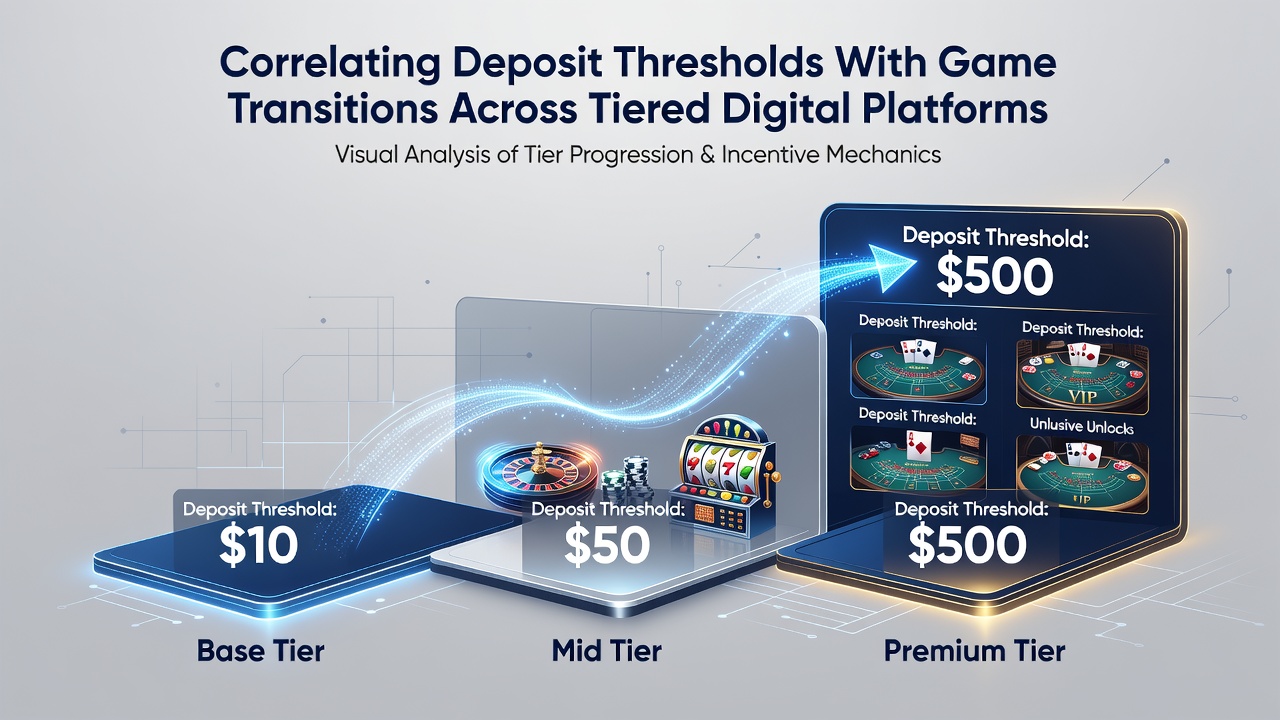 Analytics dashboard displaying correlations between deposit levels and shifts between slot, table, and live dealer games
