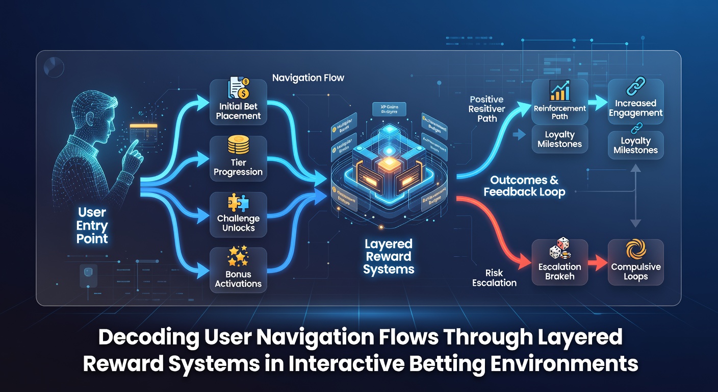 Data visualization of reward layer impacts on user navigation flows in betting apps