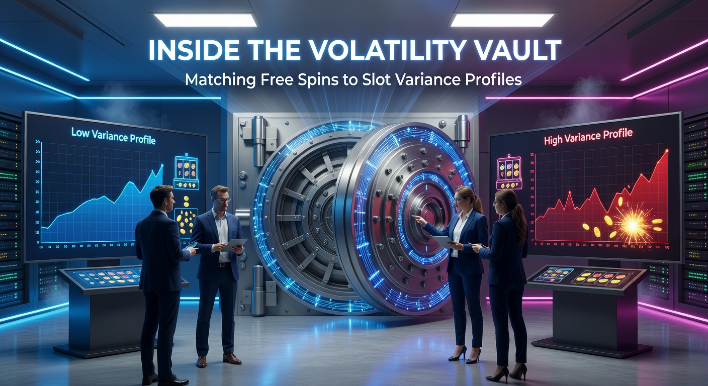 Digital illustration of a vault door cracking open to reveal glowing slot reels with variance charts overlayed, symbolizing the hidden strategies in slot volatility