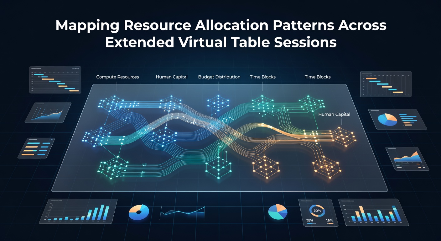 Diagram showing resource allocation patterns in extended virtual table sessions